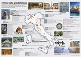 Blog di infografica: Italia con il record di bellezza patrimonio mondiale