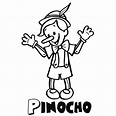 Dibujo para imprimir y pintar a Pinocho
