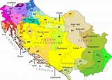 Western South Slavic dialect map in 2021 | Dialect, Map, Croatian