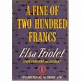 A Fine of Two Hundred Francs by Elsa Triolet | Book cover, Books, Reading