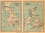 Mapa de Inglaterra en 700 y 878 - Tamaño completo