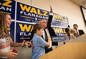 Rep. Tim Walz , joined by his son Gus Walz and daughter Hope Walz ...