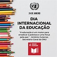 24 de janeiro – Dia Internacional da Educação – Pegadas Guimarães