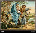 La huida a Egipto - Madonna, José y el niño Fotografía de stock - Alamy