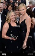 Actress Charlize Theron (R) and her mother Gerda Maritz arrive on the ...