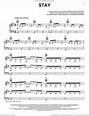 Stay (feat. Justin Bieber) sheet music for voice, piano or guitar