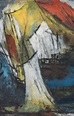 Lot 255: Eloise Hester O/C Expressionist Sail Boats | Case Auctions