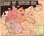 1945 Zones of Occupation for Germany map | Map, Germany map, Historical ...