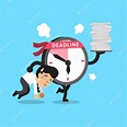 Premium Vector | Cartoon deadline clock character and a businessman