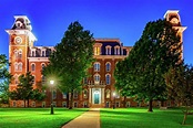 University of Arkansas Old Main Building at Dusk Photograph by Gregory ...