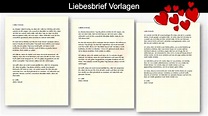Liebesbrief Vorlage - Mustertexte und Vorlagen für Sie & Ihn