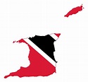 Large flag map of Trinidad and Tobago | Trinidad and Tobago | North ...
