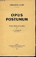 Opus Postumum. von Kant Emmanuel: bon Couverture souple (1950) | Le-Livre