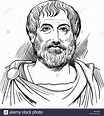 Descargar este vector: Retrato de Aristóteles en la línea art ...