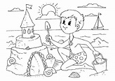 Sand Castle Coloring Pages - Coloring Home