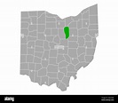Map of Ashland in Ohio Stock Photo - Alamy