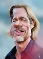 Brad Pitt, Caricature, Metal Posters, Poster Prints, Unique, Fictional ...