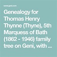 Genealogy for Thomas Henry Thynne (Thyne), 5th Marquess of Bath (1862 ...