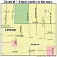Lansing Illinois Street Map 1742028