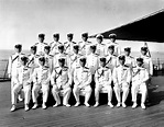 [Photo] Vice Admiral Shigeru Fukudome (first row, 3rd from left) and ...