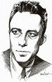 Albert Camus Albert Camus, Ink Sketch, Sketches, Male Sketch, Pug ...