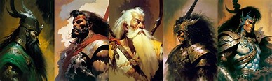 The Five Tiger Generals of Shu Han, by Frank Frazetta : r/midjourney