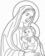 Compartiendo por amor: Dibujos María Madre de Dios