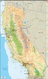Physical Map of California - Ezilon Maps