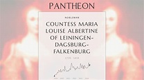 Countess Maria Louise Albertine of Leiningen-Dagsburg-Falkenburg ...