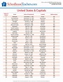 List Of Us States Printable