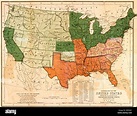 America Map 1861 High Resolution Stock Photography and Images - Alamy