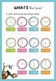 telling time exercises