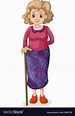 A beautiful grandmother Royalty Free Vector Image | Family drawings ...