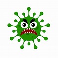 Corona vírus 2020. covid-19. vírus irritado, personagem de germe de ...