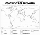 Printable World Map Worksheet