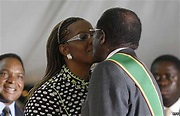 Zimbabwe First Lady Amai Grace Mugabe embraces her husband… | Flickr