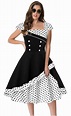 Vestido De Bolinha Anos 60 Baile Retro Vintage Pinup Plus Size Bola ...