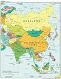Politische Landkarte von Asien - Oktober 2013 - weltatlas-online.de