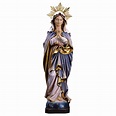 Madonna Immaculata betend mit Heiligenschein Holzfigur Maria Muttergottes