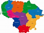 Litauen Karte der Regionen und Provinzen - OrangeSmile.com