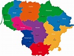 Lithuania Map of Regions and Provinces - OrangeSmile.com