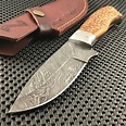 9.5" Real Damascus Steel Stonepath Skinning Knife