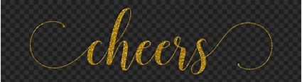 HD Gold Glitter Cheers Word PNG | Citypng