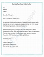 9 Order Letter Samples | Format, Examples and How To Write Order Letter ...