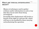 PPT - THE DEPLOYMENT OF SPECIAL INVESTIGATIVE MEANS IN PROACTIVE ANTI ...