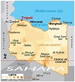 Labeled Map of Libya with States, Capital & Cities