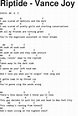 Vance Joy Riptide Lyrics And Chords | Lyrics Collection