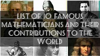 Pictures Of Great Mathematicians And Their Contributions – the meta ...