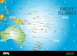 Mapa de las islas del Pacífico Fotografía de stock - Alamy