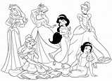 25+ Dibujos Para Colorear Princesas Disney PNG - Metros
